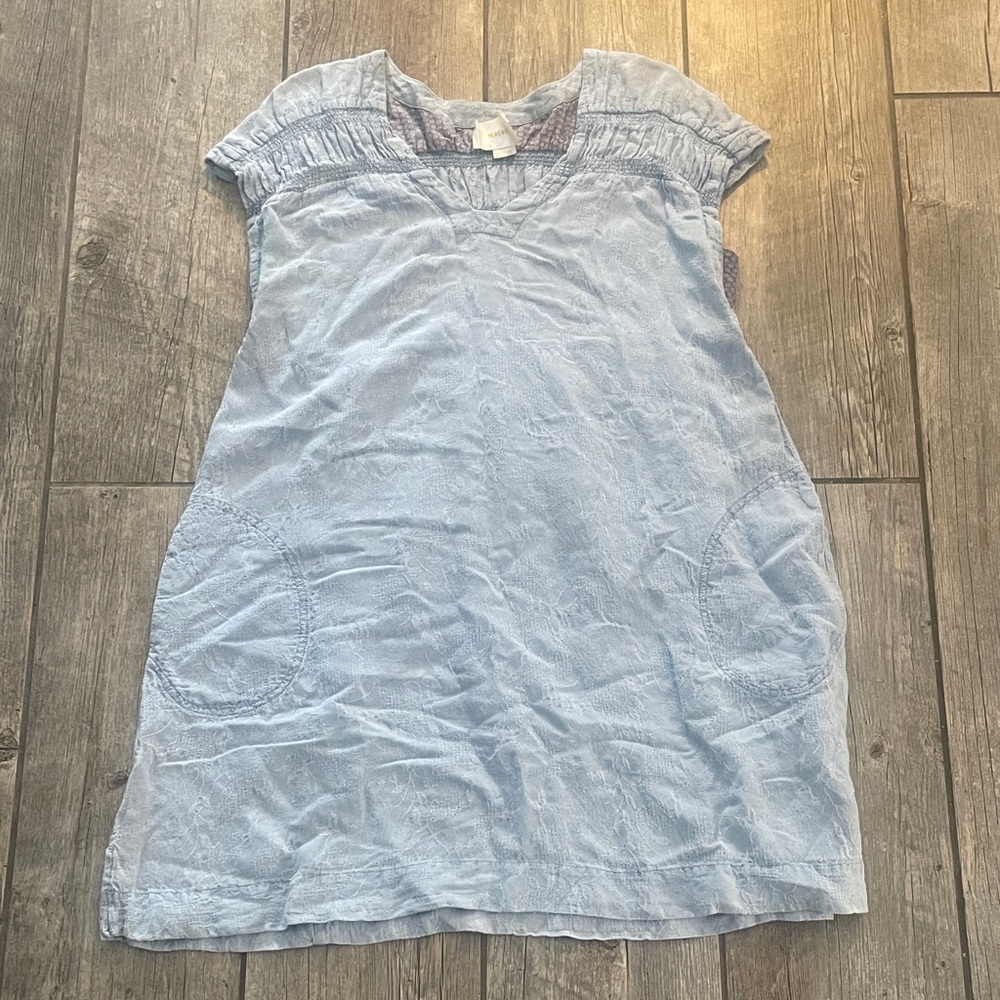 Maeve Dusty Blue Textured Tunic Top